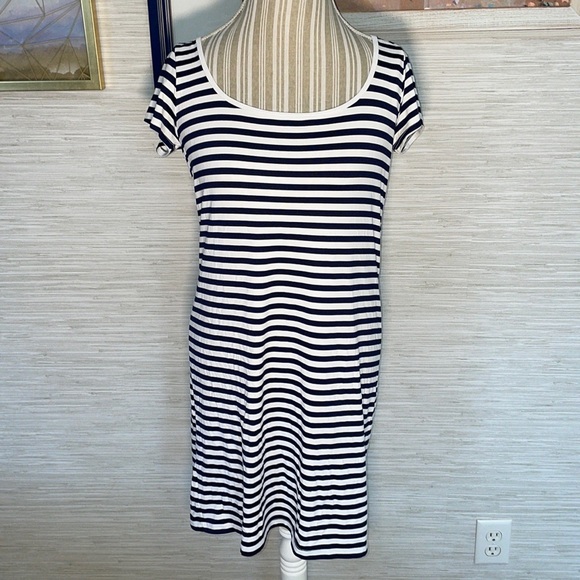 Susana Monaco | Dresses | Susana Monaco Navy White Striped Dress | Poshmark